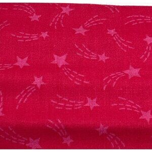 Red Star Shooting Pattern Cotton Fat Quarter Fabric 18x22" Crafting Quilting Sew